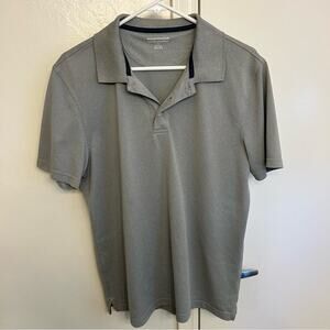 Amazon Essentials Men’s Grey Polo Shirt Medium Classic Fit Business Casual